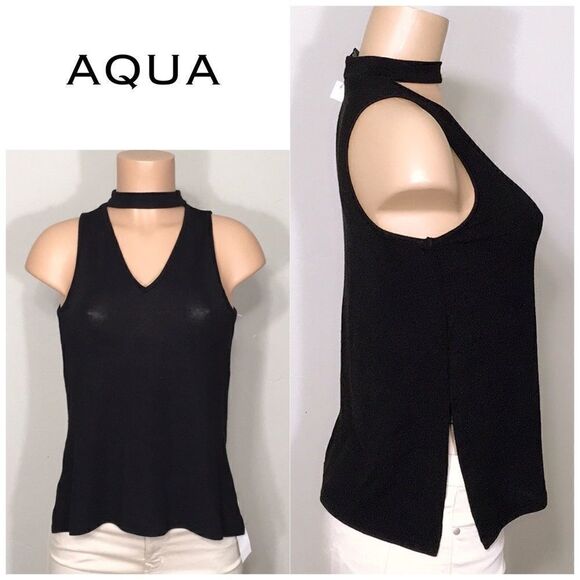 New Aqua V-neck top. NWOT - Picture 2 of 6
